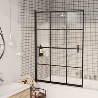 Cabine de douche intégrale, Cabine de douche complète, Paroi de douche verre ESG 100x140 cm Noir BXZ7127