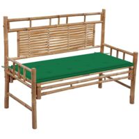 Banc de avec coussin 120 cm Bambou