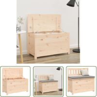 The Living Store Banc 80x41x77 cm Bois de pin massif - Banc Bois - Meuble Rangement - Banc Design - Banc Salle À Manger - Banc Entrée