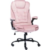 Chaise de salon,Chaise de bureau Rose Velours CFW89460