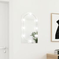 Miroir,Miroir Décoratif avec éclairage LED 70x40 cm Verre Arche CVW11530