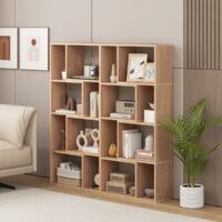 SINBINTA Bibliothèque à Bandoulière Pour Enfants 6 Niveaux - Organiseur De Livres En Bois Beige