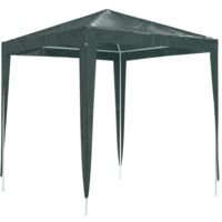 Tente de réception Tonnelle de réception Barnum professionnelle 2x2 m Vert 69705