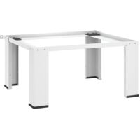 Maison Chic – Socle pour machine à laver blanc – Acier robuste – Capacité 100 kg – Dimensions 63 x 54 x 31 cm – Tampons antidérapants