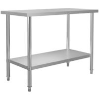 Table de travail de cuisine 120x60x85 cm Acier inoxydable WLE839600 DESIGN IN