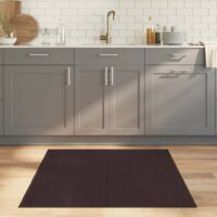 Tapis de salon, Tapis carré marron foncé 100x100 cm bambou CON172653 DESIGN IN