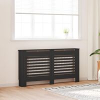 Cache-radiateur, Équipement pour radiateur noir 152x19x81,5 cm MDF DESIGN IN442490
