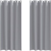 Rideaux occultants,Rideaux anti-lumière avec des rideaux Gris clair Polyester CFW77818