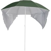 Parasol de jardin,Parasol de plage avec parois latérales vert 215 cm CFW15710