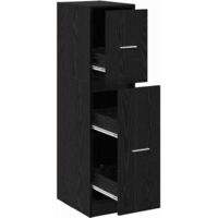 Meubles de Rangement,Cabinet de Pharmacie Chêne noir 30 x 41 x 118 cm CFW135637