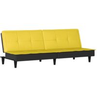Canapé-lit,Canapé convertible jaune clair tissu CFW70296