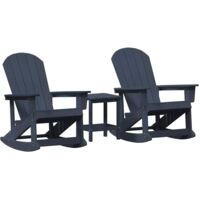 Ensemble de salon de jardin,Mobilier de jardin Bleu marine HDPE CFW39462