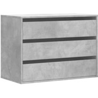 Commode d'angle gris béton 80x41x58 cm bois d'ingénierie CFW874879