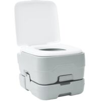 Toilette de camping portable Gris et blanc 41.5 x 36.5 x 30 cm CFW318270