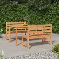 Ensemble Table et Chaises de Jardin 3 pcs - Ensemble Table à manger + 2 chaises Bois de teck massif BV502498 - BonneVie