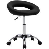 Chaise de travail, Chaise de bureau roulante Noir Similicuir BGT62725