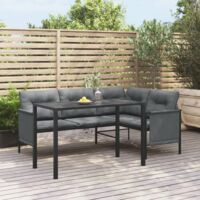 Table à manger de jardin, Table à dîner, Table d'extérieur de jardin anthracite 110x54x70 cm acier BHU5013