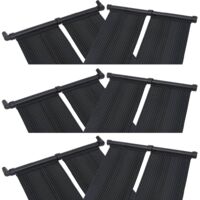 Lot de 6 Panneaux solaires de chauffage pour piscine 80x310 cm -42481