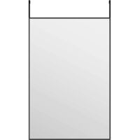 Miroir de porte,Miroir suspendu sur porte,Miroir décoratif Noir 40x60 cm Verre et aluminium DYHB113708