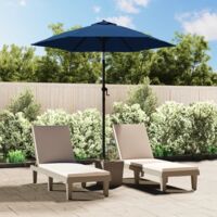 Parasol Jardin Exterieur Luxueux Bleu 200x224 cm Aluminium -66018