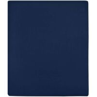 Furniture Limited - Drap-housse Jersey Bleu marine 160x200 cm Cot