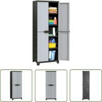 The Living Store Armoire en plastique 65x45x181 cm - Meuble De Rangement - Armoire - Placard - Rangement Intérieur - Organisation