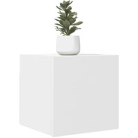 Meuble TV mural, Banc TV, Meuble TV suspendu, Lowboard Blanc 30,5x30x30 cm YHJ12872