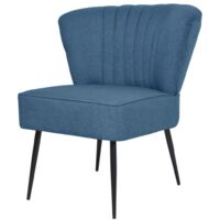 Chaise de cocktail, Chaise de Salon Bleu Tissu BGT31787