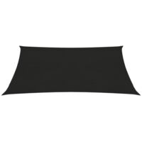 INLIFE Voile d'ombrage 160 g/m² Noir 3x4 m PEHD