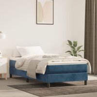 Matelas de lit,Matelas de couchage à ressorts ensachés Bleu foncé 100x200x20 cm GSW36938