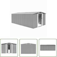 FIMEI Abri de jardin 257x489x181 cm Métal Gris