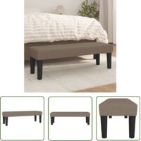 The Living Store Banc Taupe 100x30x30 cm Tissu - Banc Design - Banc Moderne - Banc Entrée - Banc Salle À Manger - Banc Chambre