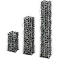 3 Gabions,Jardinieres Mur en gabion ,Poteaux à panier de gabion en fil galvanisé KOL1234
