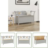 Furniture Limited - Banc Gris 107x45x75,5 cm Bois de sapin solide