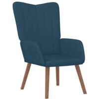 Chaise de relaxation Bleu Velours