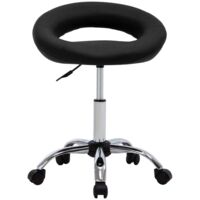 Chaise de bureau Siège de bureau Chaise de travail roulante Noir Similicuir