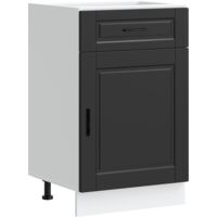 Armoire de cuisine Meuble de cuisine Porto noir bois d'ingénierie