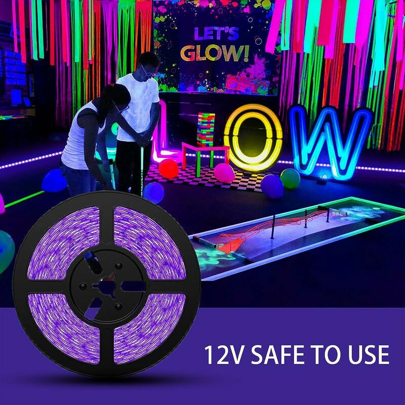 Projecteur UV Lumière Noire 100W LED - 385-400 Nm, IP66 étanche, Pour Fêtes Fluo, Peinture, Halloween