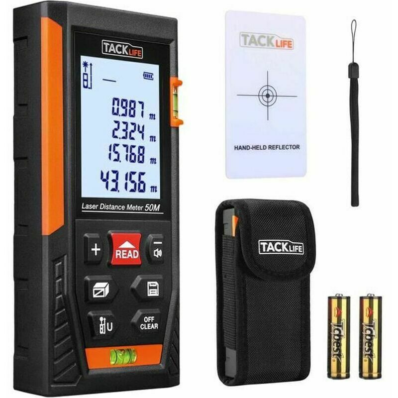 Télémètres laser 50m, SDLOGAL, Ecart 2mm, 20 Données, mesure de la  Distance, écran LCD, étanche Ip54,Piles non incluses