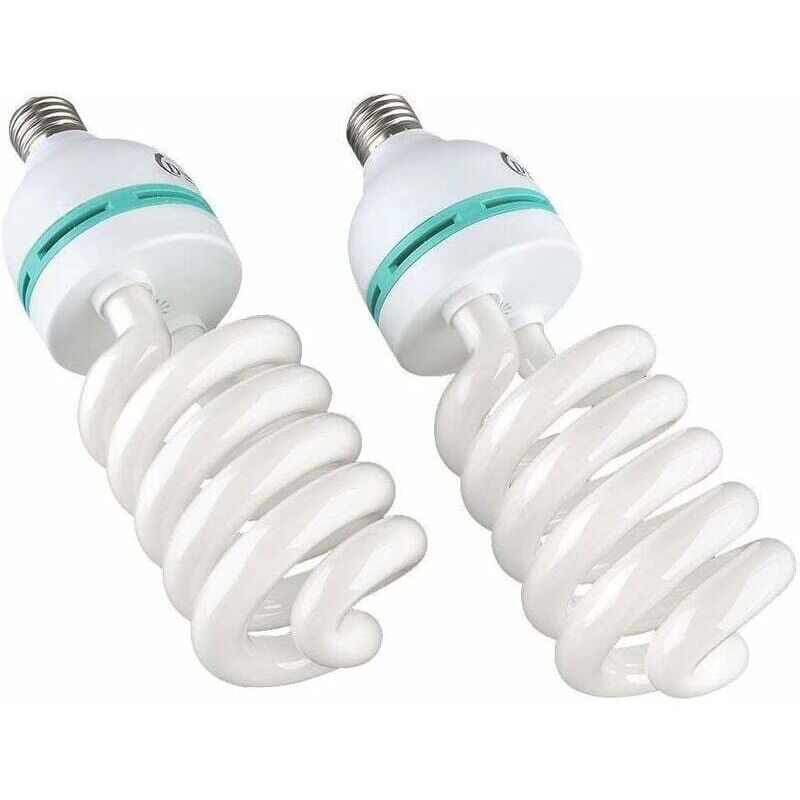 Ampoules Studio Photo BOLLUMA 2x50W=135W - 5500K, E27, Lumière Jour, Pour Softbox Et Parapluie - 11