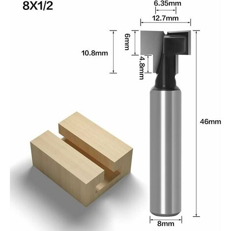 Fraise CMT à coupe hélicoidale positive - Diamétre 6.35 mm - Queue