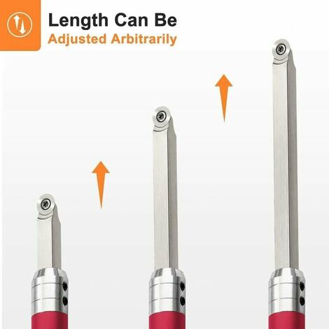 DEEFIINE 46.5cm Outils de Tournage sur Bois, Outils de Tour au Carbure avec Forme de Diamant, Pour les Amateurs de Bois.(6WA
