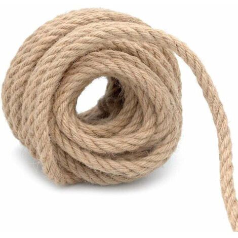 Corde De Jute Naturelle - 50m X 8mm - Pour Jardin, Décoration Et Emballage