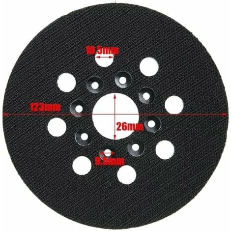 Lot de 2 patins de ponceuse de rechange à 8 trous de 12,7 cm, compatibles avec Bosch GEX 125-1 AE, PEX 220 A, PEX 220 AE