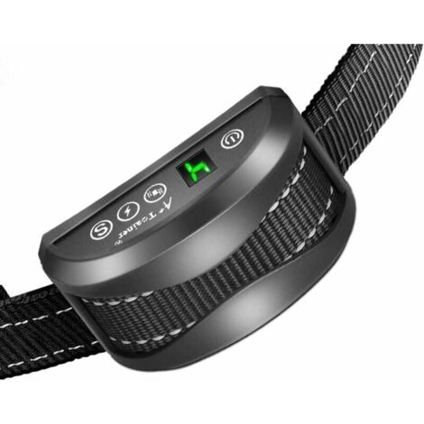 XVX Collier Anti-aboiement Chien - 3 Modes Choc Électrique/Vibration/Sensibilité Aide au Dressage Inoffensif Automatique IP65 Batterie Rechargeable Sangle Reflechissant Réglable pour Petit Gros Chien