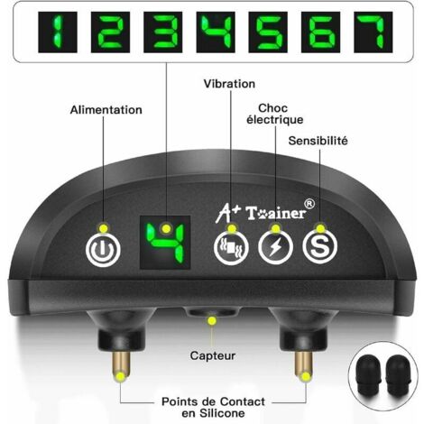 XVX Collier Anti-aboiement Chien - 3 Modes Choc Électrique/Vibration/Sensibilité Aide au Dressage Inoffensif Automatique IP65 Batterie Rechargeable Sangle Reflechissant Réglable pour Petit Gros Chien