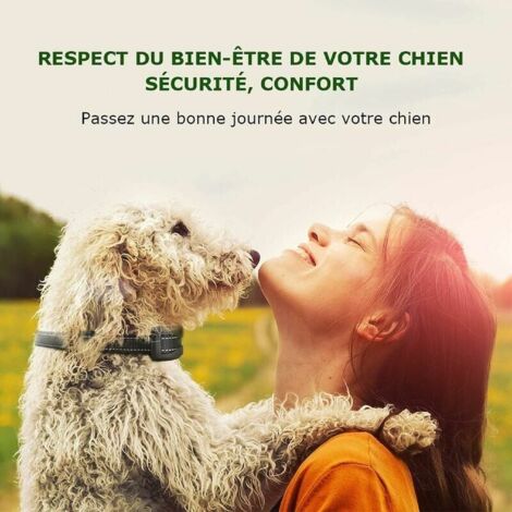 XVX Collier Anti-aboiement Chien - 3 Modes Choc Électrique/Vibration/Sensibilité Aide au Dressage Inoffensif Automatique IP65 Batterie Rechargeable Sangle Reflechissant Réglable pour Petit Gros Chien