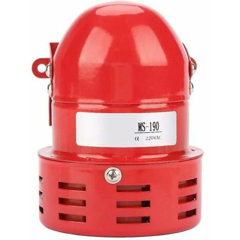 XVX Sirène alarme 220V puissante sirène extérieure alarme 120dB rouge moteur fil Sirne métal corne industrie bateau alarme Ruikalucky
