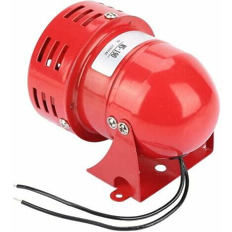XVX Sirène alarme 220V puissante sirène extérieure alarme 120dB rouge moteur fil Sirne métal corne industrie bateau alarme Ruikalucky