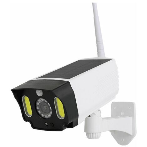Fausse Caméra De Surveillance Solaire BW - LED Clignotante, Étanche, Extérieur/Intérieur